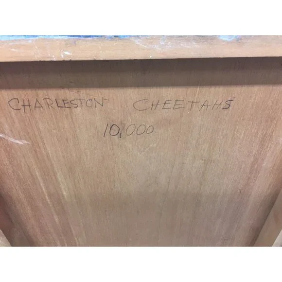Vtg 1970’s Painting Art ”CHARLESTON CHEETAHS” Oil On Board Painting Art Signed - Picture 10 of 10